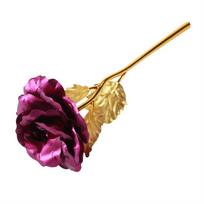 Dirbtinė rožė Dirbtinės gėlės folijos rožė Valentino dienai violetinė
