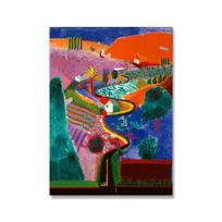 Davidas Hockney Nichols Canyon Darbų Paroda Vintažinis Drobės Plakatas Abstraktus Paveikslas Svetainės Sienos Paveikslas Dekoravimas Berėmis 21cm×30cm NoFrame