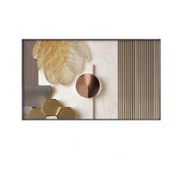 Prabangus sienų menas Modernus minimalistinis abstraktus auksinis plakatas spausdina šiaurietiškus dekoravimo drobės paveikslus, skirtus svetainės dekoravimui 20cm×40cm No Frame