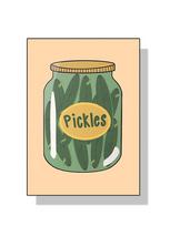 Juokingas Paskutinio Agurko Bananų Dvynių Plakatas Ir Spaudinys Drobės Tapyba Retro Maisto Sienos Menas Virtuvei Svetainei Namų Dekoras 21x30cm No Frame