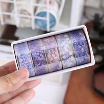 „5Rolls Kawaii“ skaidrios lipdukų juostos „pasidaryk pats“ dekoratyvinės medžiagos juostos eskizų knygelės lipdukai mokykliniai reikmenys japoniškos raštinės reikmenys