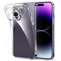 Krištolinis minkštas silikoninis skaidrus telefono dėklas, skirtas „iPhone 15 14 13 12 11 Pro Max X XR XS Max 7 8 15 Plus“ permatomam TPU galiniam dangteliui For iPhone 15 Plus black