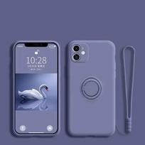 „Samsung S24 Ultra Liquid“ silikono žiedinio stovo laikiklio telefono dėklas, skirtas „Galaxy S23 Plus S22 S21 FE“ fotoaparato objektyvo apsauginiam dėklui. For Samsung S24 pilka