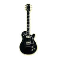1 vnt. Retro Personalizuota Gitara Instrumentas Emalio Segė Smeigtukas Meno Ženklelis Papuošalų Dekoravimo Aksesuarai juoda