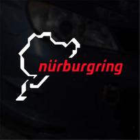 Lenktynių trasos Nürburgring automobilio lipdukas Lenktyninis automobilis Motorsport Vinilo dekoravimo lipdukas Automobilio kėbului Langui Vandeniui atsparus balta
