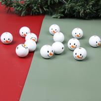 Nauja namams Vaikiški žaislai Apyrankės Priedai Sniego senelis Nauji mediniai karoliukai Navidad Dovana 20MM Dekoracijos „Pasidaryk pats“ Kalėdų karštas apvalus 2 vnt. Snowman Face