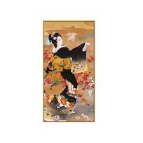 Ukiyo-e Japoniško stiliaus moters figūros dekoratyvinis paveikslas sušių vietai, japoniško maisto drobės plakatai, atspaudai, sienų namų dekoracija 20x40cm No Framed