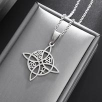 Klasikiniai Odin Trinity Šiaurės runų abėcėlės nerūdijančio plieno pakabukai vyrams Amulet Witch Keltų mazgų papuošalai