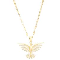 Fashionable Phoenix Wings Necklace For Women Luxury Versatile Copper Set Zircon Personalized Elegant Necklace 1 pcs gray
