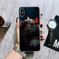 Animal Big Cat Kitten Tiger telefono dėklas, skirtas iPhone 11 12 13 Pro XS XR X Max 7 8 6 6S Plus Mini + 5 SE modeliui pritaikytas Coque Co iPhone 11