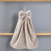 Bowknot Rankšluosčiai Virtuvei Vonios Koralinis Velvet Mikropluošto Minkštos Greitai Džiovinančios Sugeriančios Valymo Šluostės Namų Sauna Kilpinis rankšluostis pilka spalva