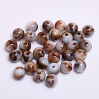 30 vnt. 8 mm imitacijos nefrito akmens dervos apvalių palaidų karolių papuošalų gamybai, madingos apyrankės, vėrinio karoliukų vėrimo priedai Style2 8mm 30Pcs