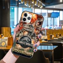 Telefono dėklas Apple IPhone 13 12 11 Mini Pro MAX SE X XS XR 8 7 6 S Plus Juodas Viršelis Prime 3D Coque Dinzauras Jurassic Park iPhone 6 ( 6S )