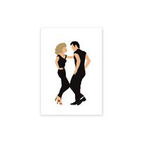 Klasikinio filmo plakato drobės tapyba Abstrakčios minimalistinės šokančių žmonių plakatai ir spaudiniai Sienos meno paveikslai svetainei namų dekoravimui 21x30cm No Framed