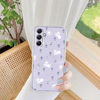 Gėlių raštuotas minkštas silikoninis skaidrus dėklas, skirtas Xiaomi Redmi Note 13 Pro Poco Samsung A55 A54 A34 A15 S24 M35 iPhone 11 12 13 14 15 smūgiams atsparus dangtelis Samsung Galaxy S20 FE beige