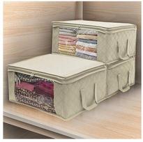 Audinio antklodė Namų drabužių laikymas Nešiojamas neaustinių maišelių dėžutės organizatorius 1 x Storage Bag white
