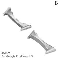 Skirtas „Google Pixel Watch 3“ metalo jungtimi, 22 mm nerūdijančiojo laikrodžio apyrankės plieninės adapterio juostos laikrodžiui „Anti T5X7“ silver-45mm