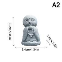 Budos statulos Mielas mažasis Džizo Budos skulptūros figūrėlės sodo papuošalai Japonijos Budos Ksitigarbha akvariumo bonsai A2