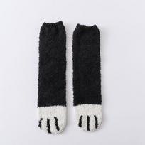 Women Fashion  Cat  Coral Thickening Fuzzy Middle Stockings Socks One Size juoda