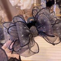 Juodos tinklinės lankelio plaukų letena Vintage Elegant Hair Clamp Plaukų segtukai Ryklio segtukai Moteriški Plaukų Priedai onesize