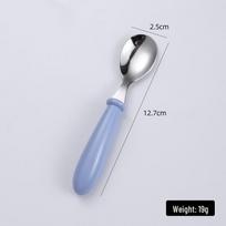 Vaikiškų animacinių filmų stalo įrankių rinkinys: Nerūdijančio plieno šaukšto ir šakutės derinys spoon mėlyna