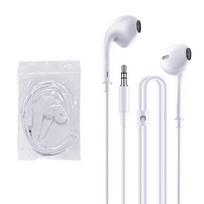 Ausinės į ausį su mikrofonu ir laidiniu valdymu, suderinamos su Apple, Android ir Huawei, pasižyminčios giliais bosais