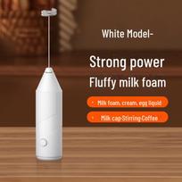 Stainless Steel Electric Milk Frother and Egg Beater Portable Mixer black