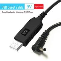 USB į DC5521 alkūnės 5V-12V apvalios galvutės įkrovimo laidas 9V akumuliatoriui įkrauti 9V 35135 elbow 1 meter 12W