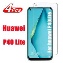 4Pcs HD Tempered Glass For Huawei P40 Lite Screen Protector Film Huawei P20 Lite gryna