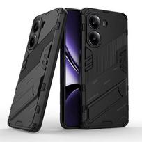Šarvuotas smūgiams atsparus stovas laikiklis telefono dėklas POCO X7 Pro kietas PC + silikoninis rėmelis telefono dangtelis Xiaomi POCO X7 Pro X7Pro X 7 For POCO X7 juoda