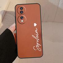Personalized Monogram Case For Honor X9a X9b X8 X9 X7 X6 a 8X 9X Cover For Honor Magic 5 4 Lite Pro 50 70 90 Lite Honor X8a brown