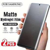 2 vnt. pilnai dengianti matinė hidrogelio plėvelė, skirta Samsung Galaxy S25 S24 S23 S22 S21 S20 Ultra Plus be pirštų atspaudų ekrano apsaugos, ne grūdinto stiklo For Samsung S25 Plus