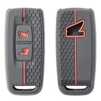 2 mygtukų silikoninis raktų pakabuko dėklas apvalkalas laikiklis Honda Adv 350 PCX 125 PCX160 AV 350 SH350i Vision 110 Dio 2021 2022 2023 juoda