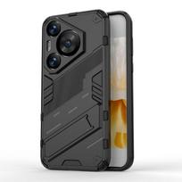 For Huawei Pura 70 P70 5G Back Cover Phone Case Shockproof Armor Case Anti-Fall Protect Kickstand Coque Cases For Pura 70 juoda