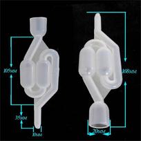 Air Lock Twin Bubble Grommet Homebrew alaus fermentacijos vyno gamybos priedai One Size
