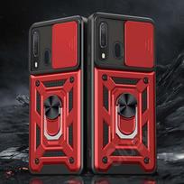 Shockproof Armor Case For Samsung Galaxy A50 A30 A20 A73 A72 A53 A33 A13 A21S A31 A32 A22 Car Magnetic Holder Ring Protect Cover For Galaxy A20 raudona