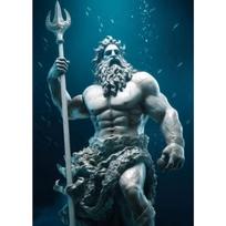 Dzeuso skulptūros plakatas Juoda ir balta Graikų dievo Abstrakčios spaudiniai Graikų mitologija Drobės tapyba Namų svetainės sienų dekoracija 40cm×60cm NoFrame