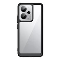 Dėklas Realme 14 5G, dangtelis OPPO Realme 14 5G Capa Naujas smūgiams atsparus telefono buferis Galinis spalvotas Skaidrus permatomas Fundas Realme 14 5G For 14 5G Global&Realme 14 juoda