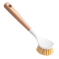 Virtuvinis indų šepetys su medine ilga rankena Šveitimo šepečiai indų valymui Indų kempinė kriaulei puodams Length 24cm / 9.4in