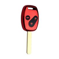 Naujas 2 3 mygtukų TPU nuotolinio automobilio rakto dėklas Honda Civic 2006-2011 2017 Accord CRV 2003 2007 Jazz HRV apsauginis apvalkalas pakabukas 3 buttons raudona