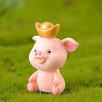 Mielas Miniatiūrinis Paršelis 5 Maži Paršeliai Figūrėlė Dervos Papuošalai Miniatiūrinis Modelis Gyvūno Statulėlė Bonsai Dekoracija Kawaii Kambario Aksesuarai D