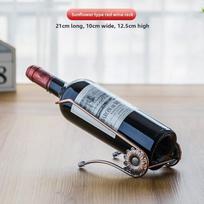 Wrought Iron Red Wine Rack Ornament Wine Cabinet Ornament European Creative Diagonal Simple Red Wine Bottle Rack Home Decoration Ornament