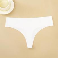 CINOON Women Sexy Seamless Thongs Fashion Low-Rise Ice Silk Ultra-thin G-String Solid Color Soft Comfort Briefs S
