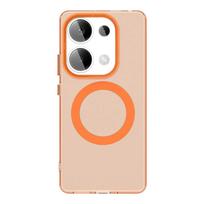 Dėklas Poco M6 Pro / M6 4G, Magsafe belaidžio įkrovimo dėklas, skirtas Xiaomi PocoM6 M6Pro Poko Little M6 Pro M 6, magnetinis saldainio dangtelis For Poco M6 Pro 4G oranžinė