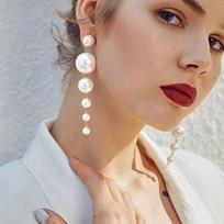 Fashionable Multifunctional Earrings, Pearl And Tassel Earrings And Earrings One Size auksas