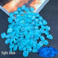 1CM šviečiantys fluorescenciniai akmenukai akvariumui ir sodo mikropasažui, 0,5 gramo 50 pieces/bag 26g šviesiai mėlyna spalva