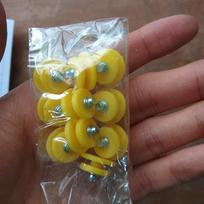 Neslystančios žieminės ledo dygliuotos apdangos sniegui ir alpinizmui - Silikoniniai batų uždangalai su dygliais Only 10 yellow buckles, pack