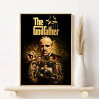 Klasikiniai filmo gangsteriai The Godfather plakatas HD meno drobės tapyba namų svetainė miegamasis baras estetinė apdaila 21x30cm Unframed