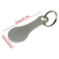 Aluminum Alloy Shopping Cart Tokens Keychain Accessories Metal Keychain Decor Keyring Hook Keychain for Gift KTY single balta