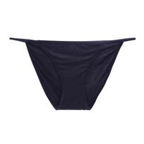 Japoniški žemo liemens medvilniniai stringų bikini kelnaitės Large juoda